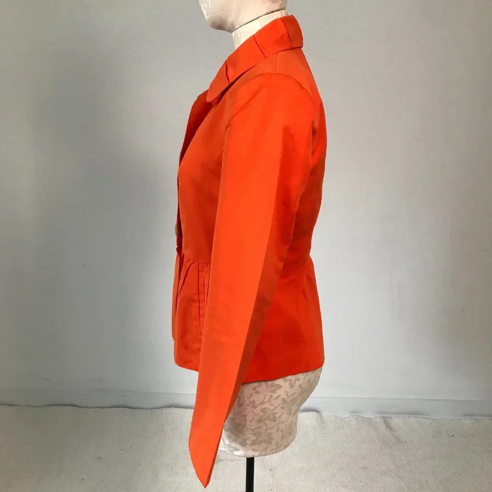Magaschoni S Silk Cotton 365 Jacket Blazer Orange - Picture 6 of 13